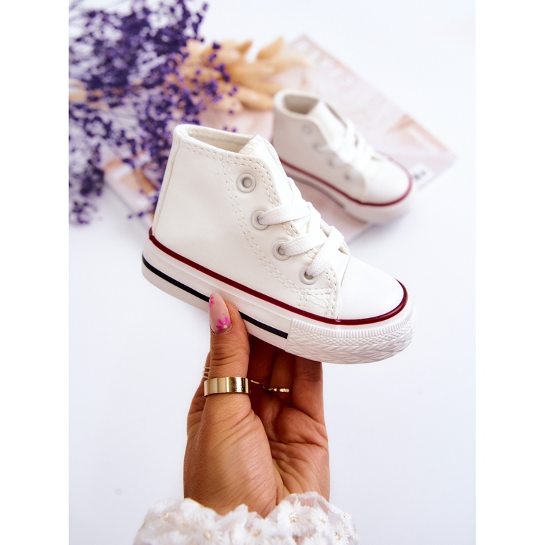 Dziecięce Wysokie Trampki Białe Marney 1