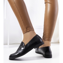 Czarne mokasyny damskie Genovese 1