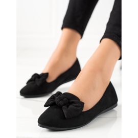 W. Potocki Baleriny Z Kokardką Potocki czarne 1