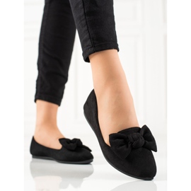 W. Potocki Baleriny Z Kokardką Potocki czarne 2