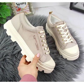 Trampki na paltformie Bugatti W INT1721 beżowe beżowy 1