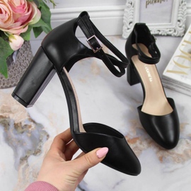 Sandały na słupku Sergio Leone W SK364B czarne 1