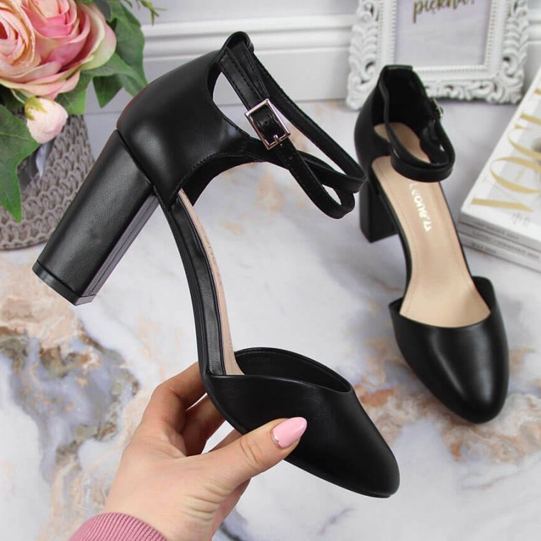 Sandały na słupku Sergio Leone W SK364B czarne 1