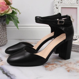 Sandały na słupku Sergio Leone W SK364B czarne 2