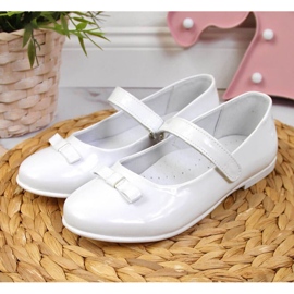 Baleriny komunijne na rzep Kornecki Jr KOR6493C białe 2