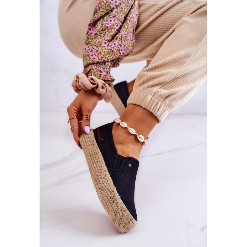 Damskie Espadryle Na Platformie Cross Jeans JJ2R4015C Czarne 1
