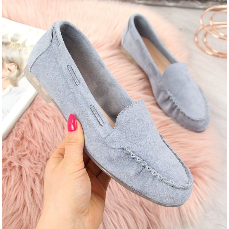 Mokasyny zamszowe Sergio Leone W SK254F niebieskie 1