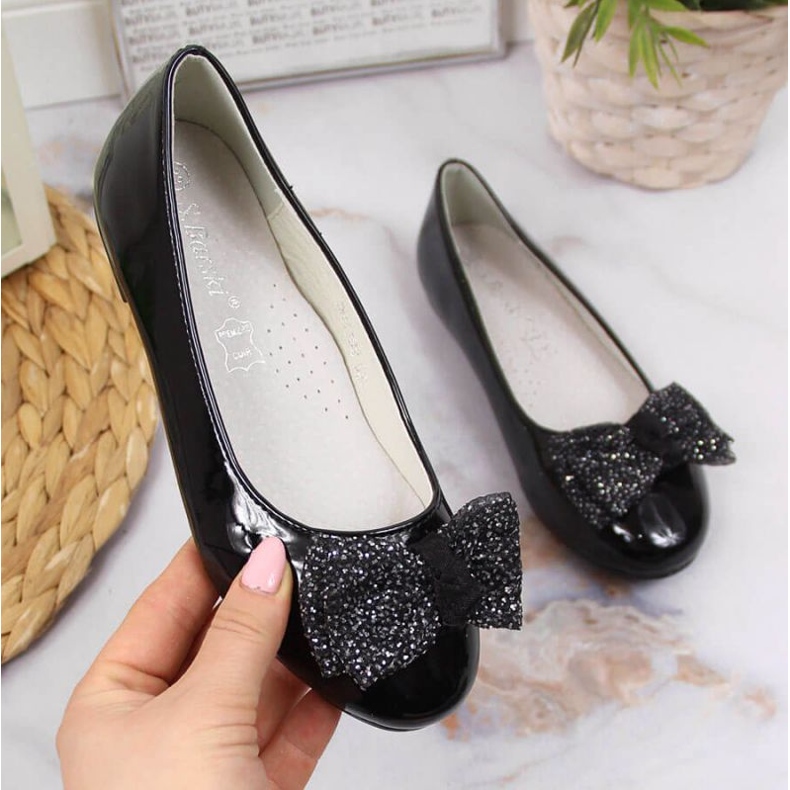 Baleriny lakierowane S.Barski Jr OLI153A czarne 1