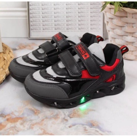 Buty świecąca podeszwa News Jr EVE348 czarne 2