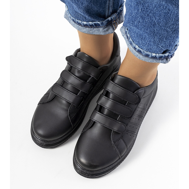 Czarne sneakersy na platformie Nizza 1