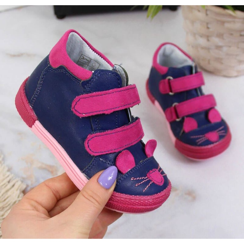 Trzewiki na rzep Kornecki Jr 6776 granatowe 1