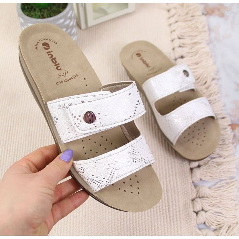 Klapki na rzep Inblu W ARC10A białe 1