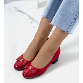 Czerwone czółenka damskie Sharony 1