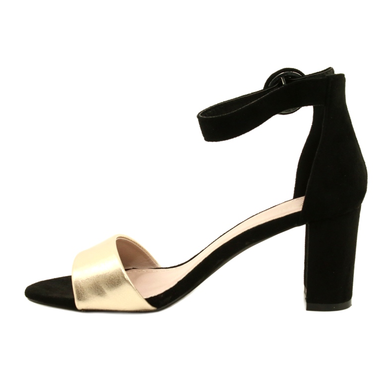 Sandały Na Słupku Czarno-Złote Evento 20SD98-1617 czarne złoty 1