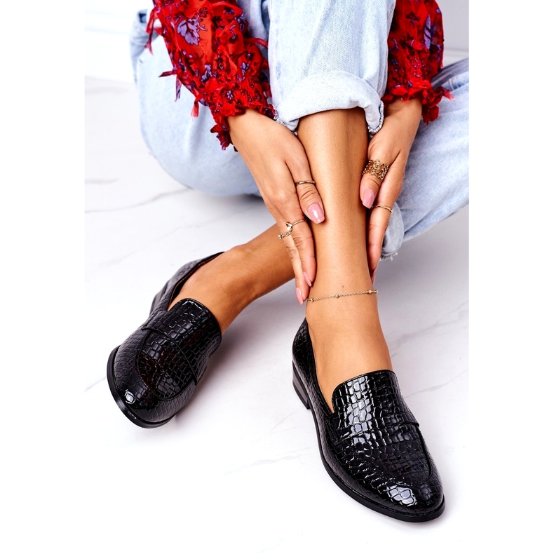 Lakierowane Mokasyny Vinceza 21-10674 Czarne 4