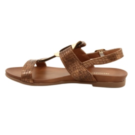 M.Daszyński Sandały Złote Kółko Daszyński MR1958-10 Brązowe-Metalizowane 1