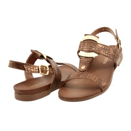 M.Daszyński Sandały Złote Kółko Daszyński MR1958-10 Brązowe-Metalizowane 6