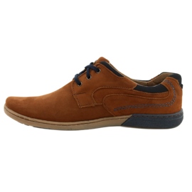 KOMODO Buty męskie casual 861L DK.Camel brązowe 1