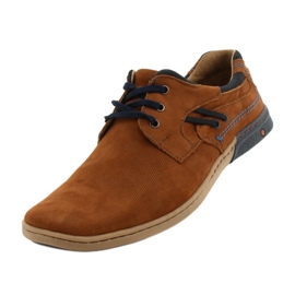 KOMODO Buty męskie casual 861L DK.Camel brązowe 3