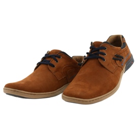 KOMODO Buty męskie casual 861L DK.Camel brązowe 2