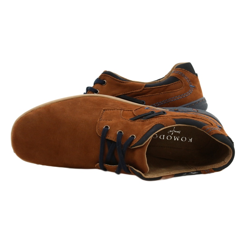 KOMODO Buty męskie casual 861L DK.Camel brązowe 5