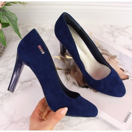 Czółenka zamszowe Sergio Leone W SK3AP granatowe 1