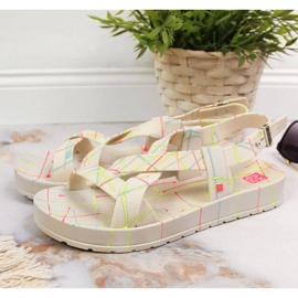 Sandały gumowe Zaxy W INT1709 beżowe beżowy 2