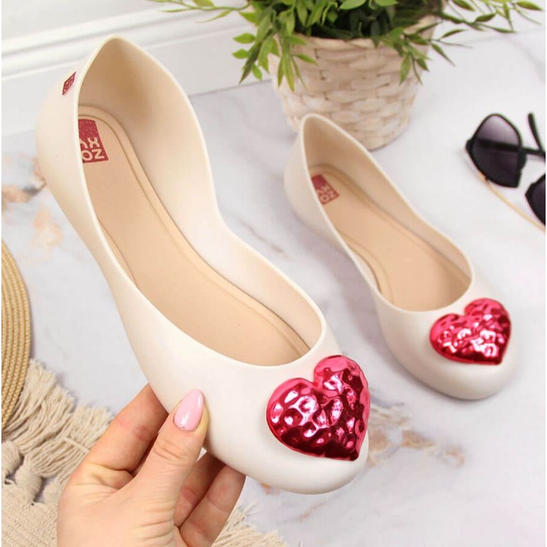 Baleriny meliski z sercem Zaxy W INT1711A beżowe beżowy 1