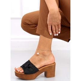 Klapki ala drewniaki Zeri Black czarne czarne 1