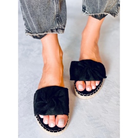 Klapki espadryle Baina Black czarne 1