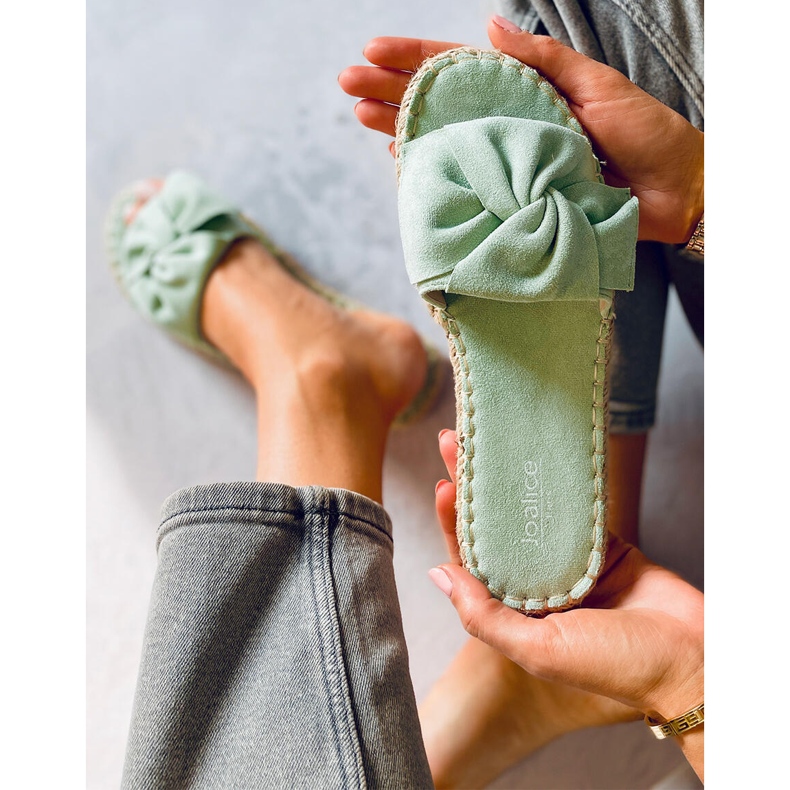 Klapki espadryle Baina Green zielone 1