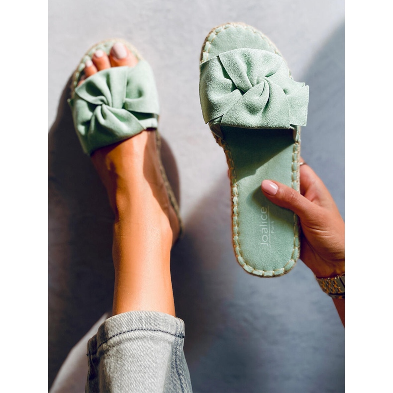 Klapki espadryle Baina Green zielone 2