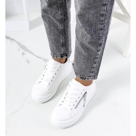 Biało srebrne sneakersy damskie Tamis białe srebrny 1