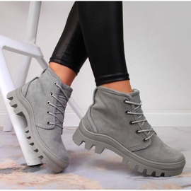 Trampki skórzane Filippo W PAW325B szare 2