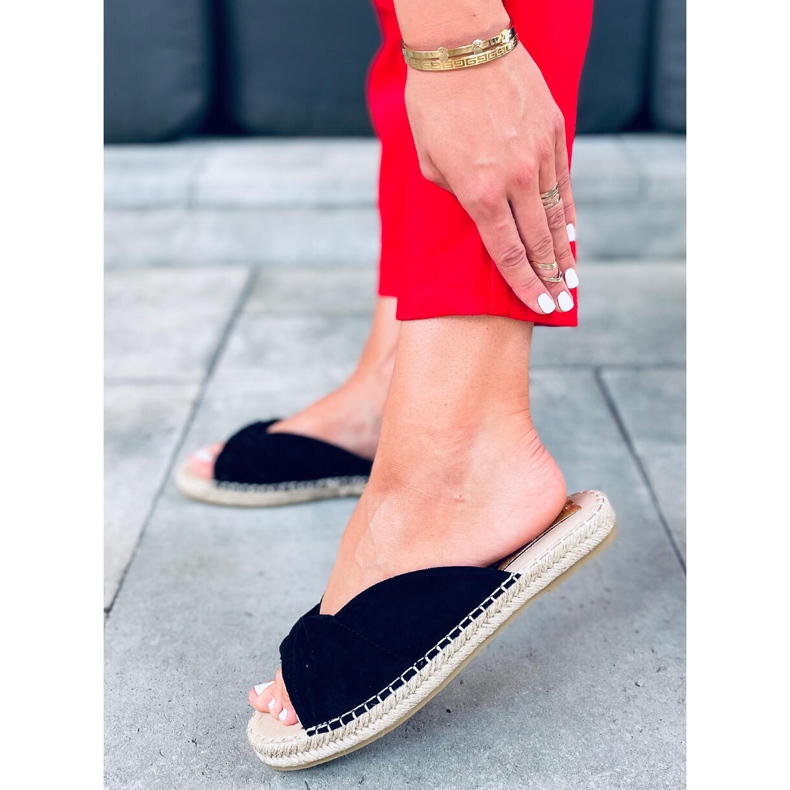 PA1 Klapki espadryle Teit Black czarne 2