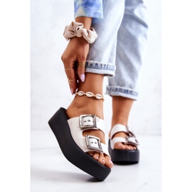 Pachnące Gumowe Klapki ZAXY HH285181 Biało-Czarne białe 1