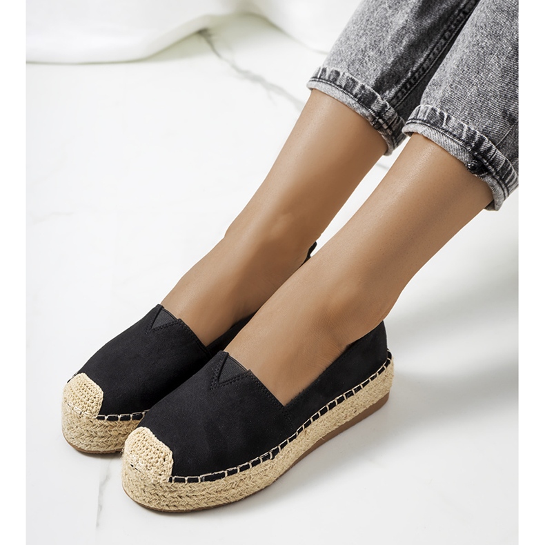 Czarne espadryle damskie Rhianne 1