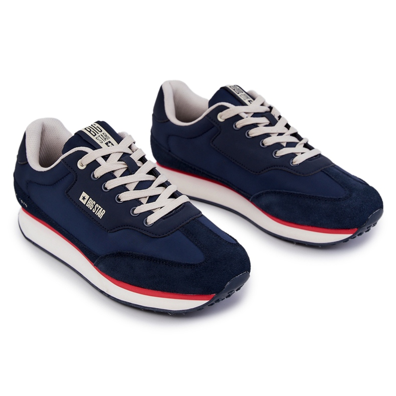 Męskie Sneakersy Memory Foam Big Star JJ174296 Granatowe niebieskie 1