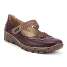 Półbuty Filippo 341 C.Wiśnia czerwone 1