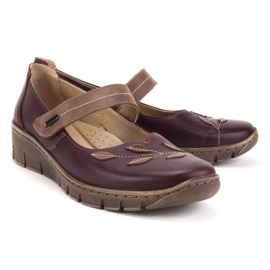 Półbuty Filippo 341 C.Wiśnia czerwone 2