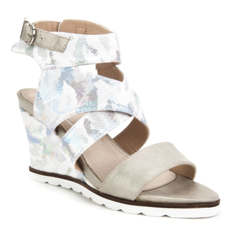 Sandały Filippo DS175/18 Sl srebrne srebrny szare wielokolorowe 2