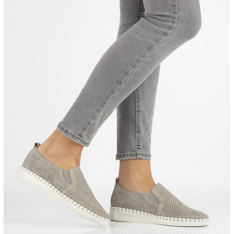 Półbuty FILIPPO DP063/19 Gr Grey granatowe szare 1