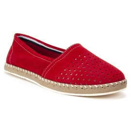 Półbuty Espadryle Filippo DP675/19 Rd Red czerwone 1