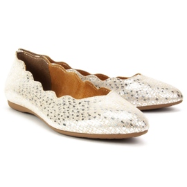 Baleriny Filippo H31-319 Multikolor złoty 2