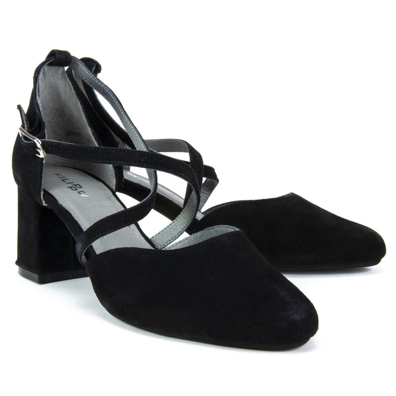 Czółenka Filippo 04070-01/22-1 Czarny czarne 2