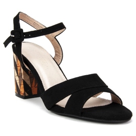 Sandały Filippo DS775/19 Bk Black czarne 1