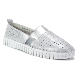 Półbuty Filippo DP742/19 Si Silver srebrny 1