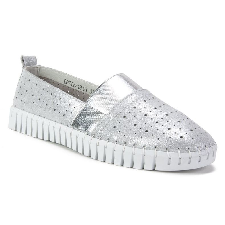 Półbuty Filippo DP742/19 Si Silver srebrny 1
