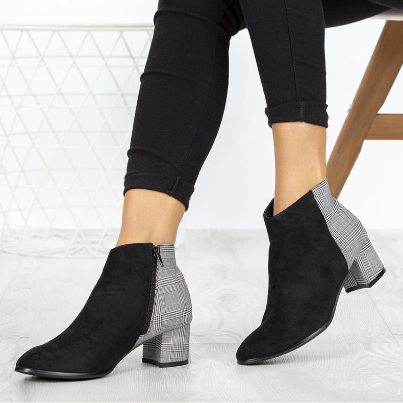 Botki Filippo DBT936/19 Bk Gr czarne szare 1