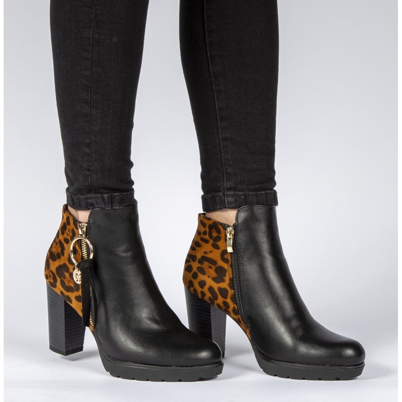 Botki Filippo DBT1007/19 Bk Br Black Brown brązowe czarne 2